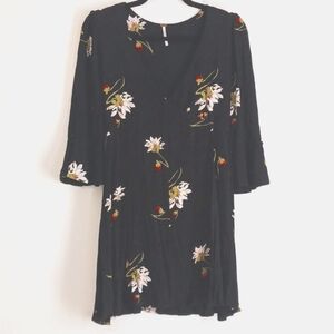 Free People Wrap Floral Mini Dress in Size Small